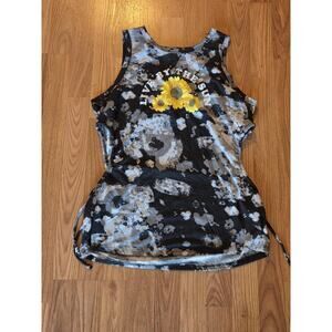 Women's Large Summer Flower Tank Top - Great Condition!